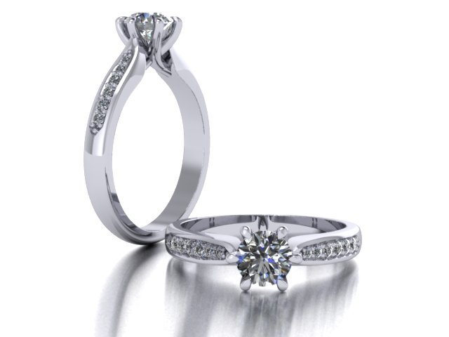Round Cut Engagement Ring by Ashley Douglas Master Jeweller